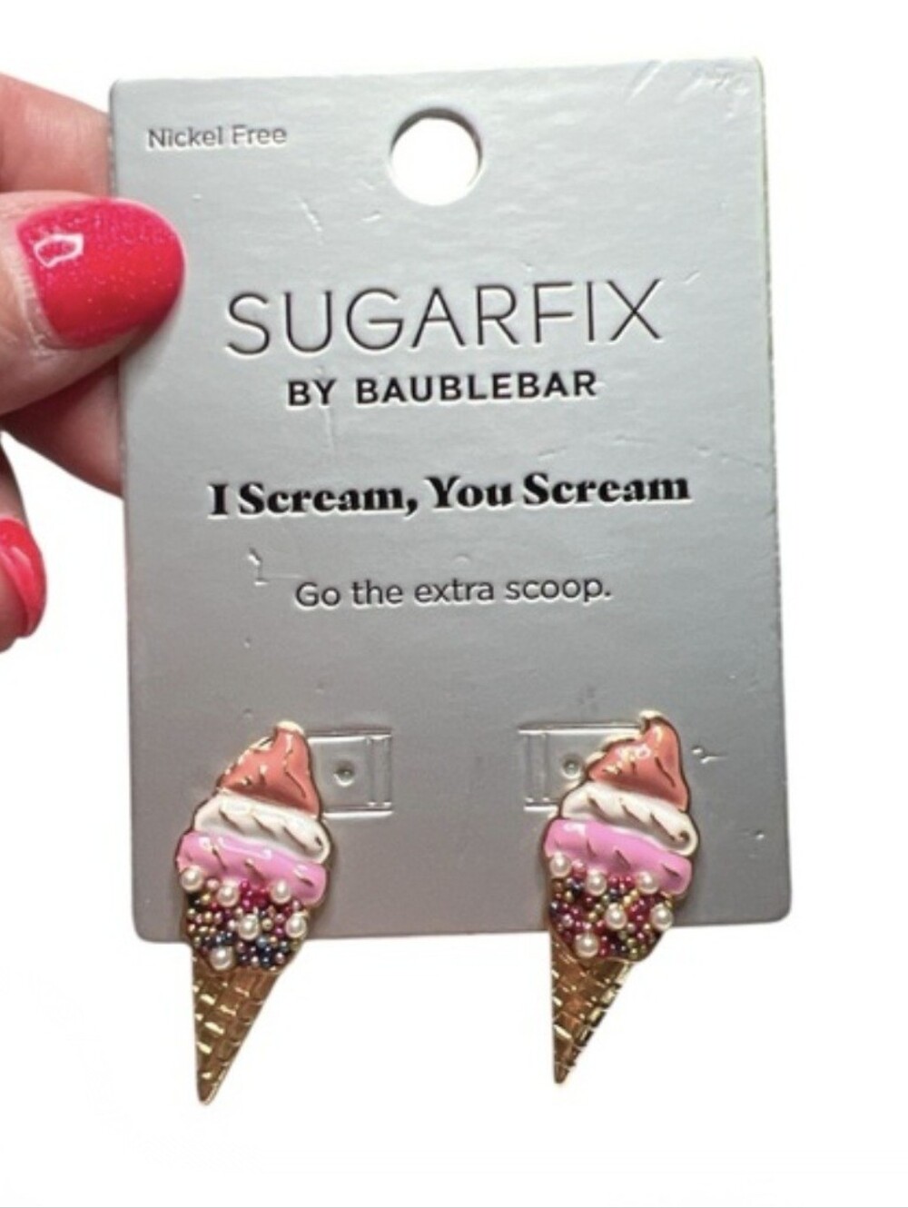 SUGARFIX By BAUBLEBAR Ice Cream Cone Earrings - Picture 5 of 8